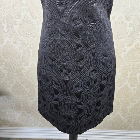 Target Limited Edition Size 8 Black Jacquard Evening Cocktail Dress Retro Look - Picture 4 of 16